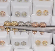 14k solid gold diamond earrings featuring 0.75Cts